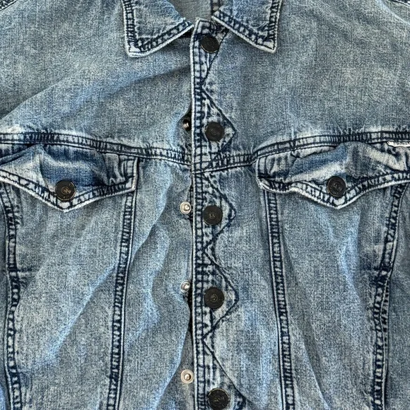 MOTHER The Fly Away Ruffled Denim Jacket - Picture 7 of 7